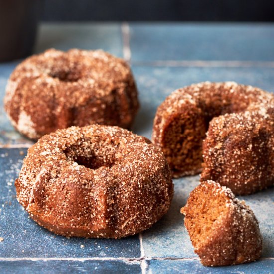 Vegan Apple Cider Mini Bundt Cakes