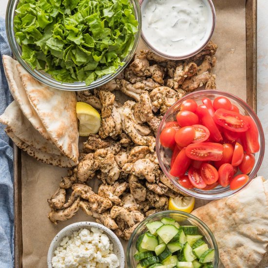 Sheet Pan Chicken Gyros