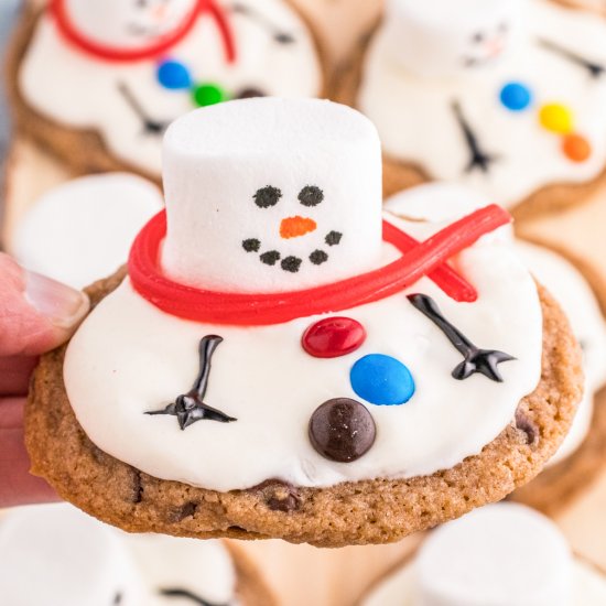 Melted Snowman Cookie