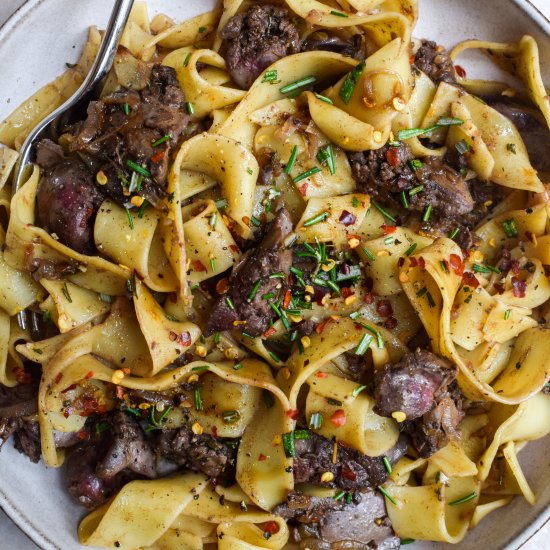 Chicken Liver Pappardelle