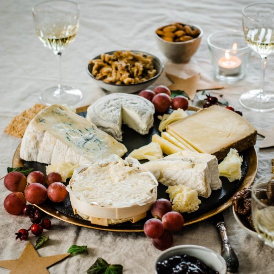 French Cheese Platter for Christmas