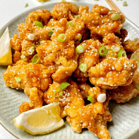 Chinese Crispy Honey Lemon Chicken