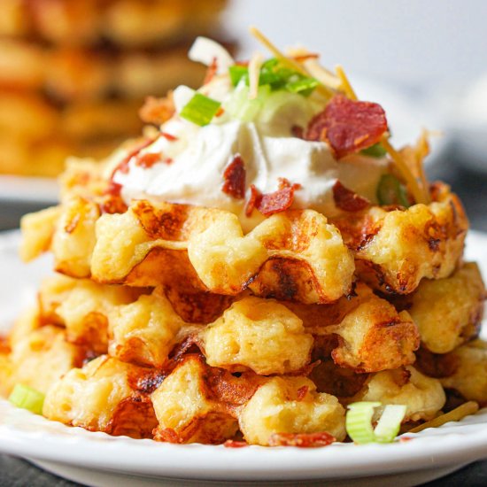 Leftover Mashed Potato Waffles