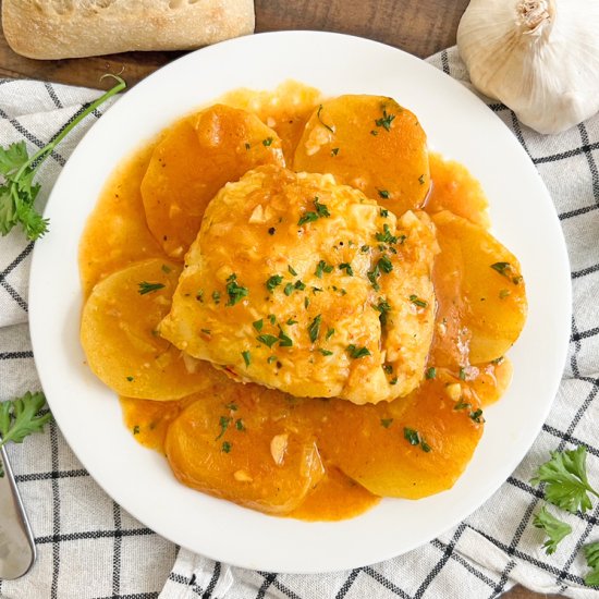 Spanish Baked Fish with Potatoes