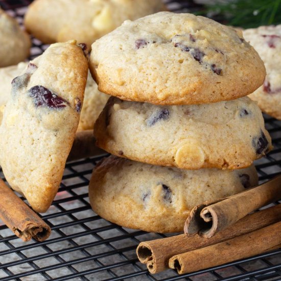 Eggnog Cranberry Cookies