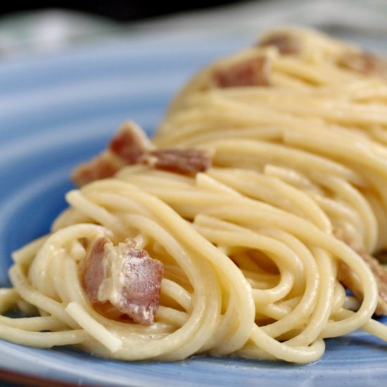 pasta with egg and bacon