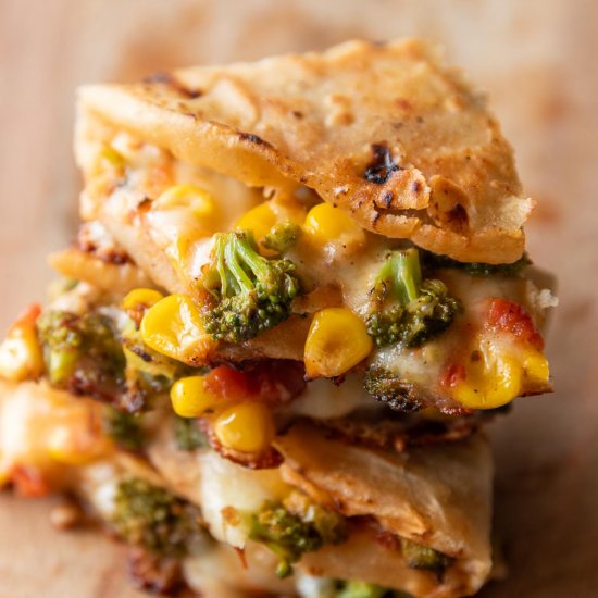 Broccoli Corn Quesadilla