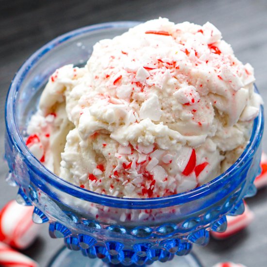 Keto Candy Cane Protein Ice Cream