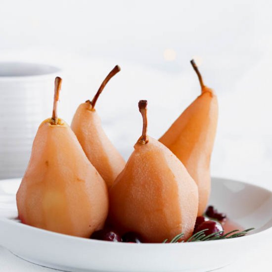 Cinnamon Poached Pears