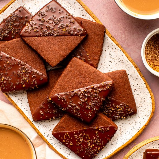 Chocolate Chai Shortbread Cookies