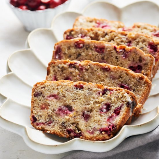 Vegan Orange Cranberry Bread