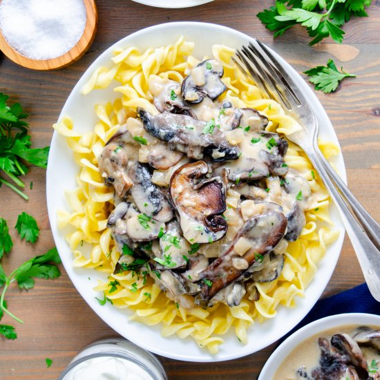 MUSHROOM STROGANOFF