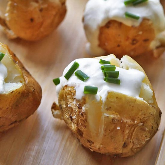 Air Fryer Mini Baked Potato Canapes