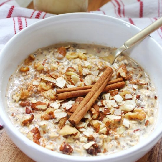 Eggnog Overnight Oats