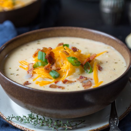 Easy Potato Soup With Cheddar