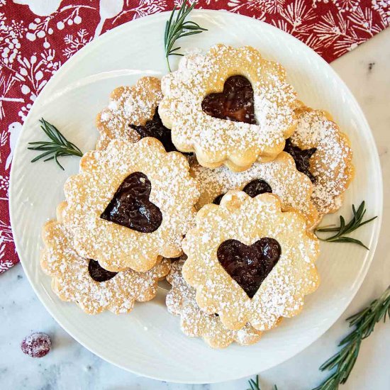 Festive Linzer Cookies