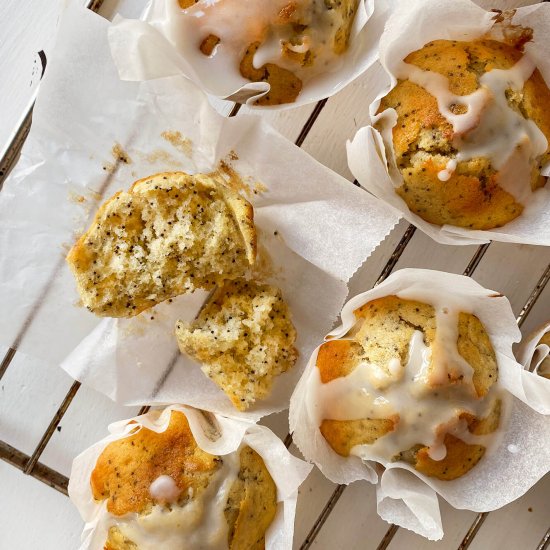 Lemon poppy seed muffins