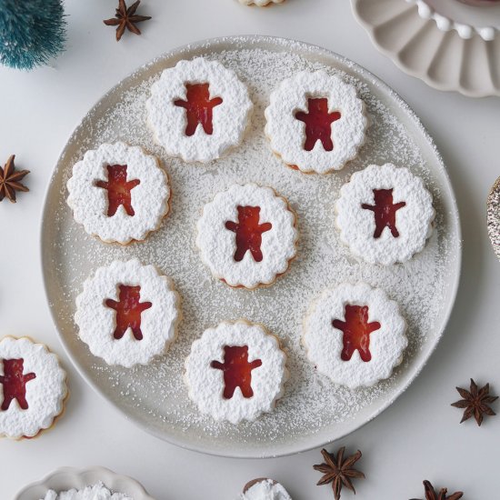 Nut-Free Jam Filled Linzer Cookies