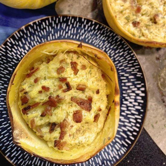 Bacon Ricotta Spaghetti Squash