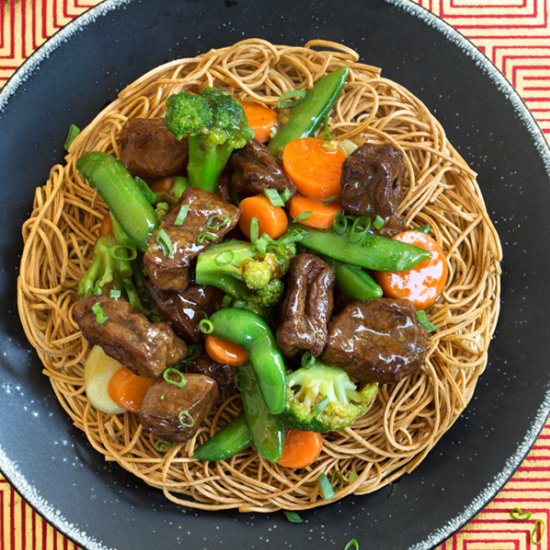 Air Fryer Crispy Cake Noodle