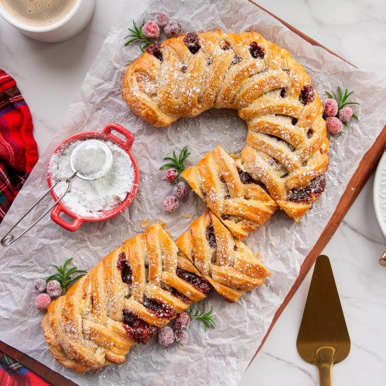 Guava Cheese Candy Cane Pastry