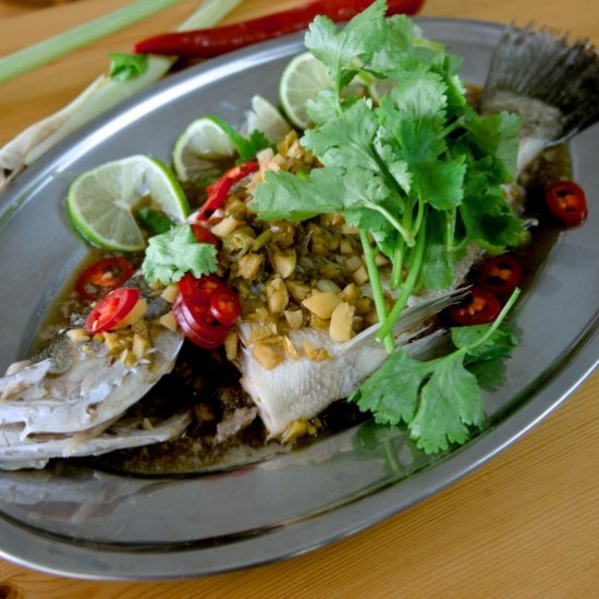 Thai steamed fish recipe with lime