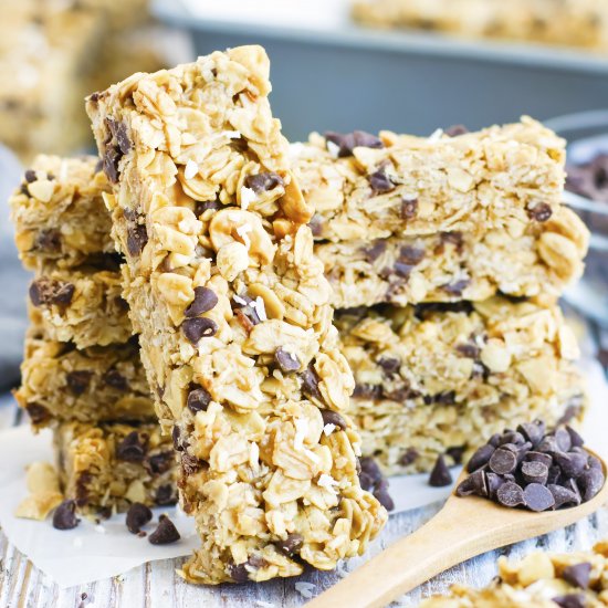 No-Bake Peanut Butter Granola Bars