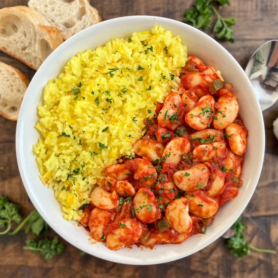 Spanish Beans with Tomatoes & Rice