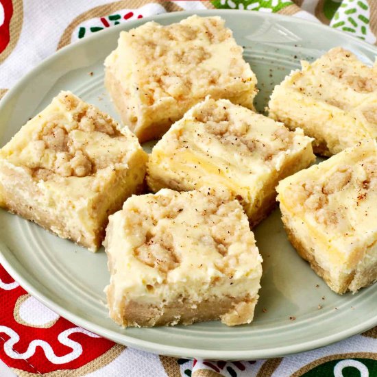 Eggnog Cookie Bars