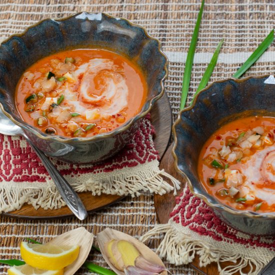 thai tomato coconut soup