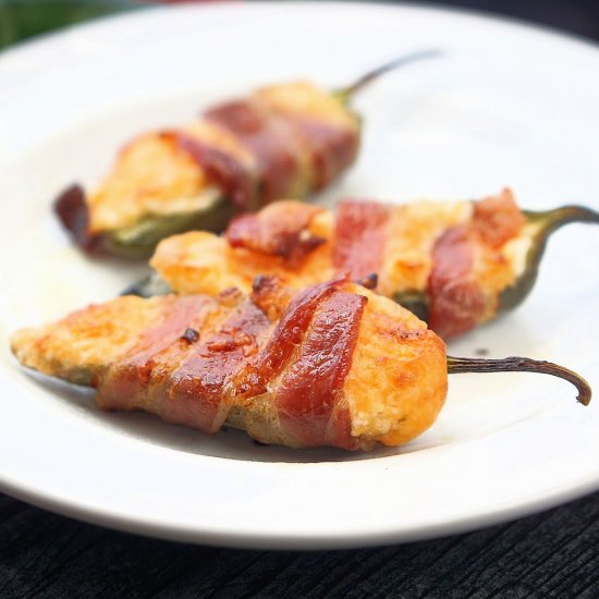 Bacon Wrapped Keto Jalapeno Poppers