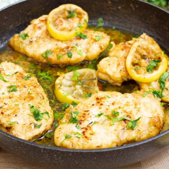 Chicken in lemon sauce