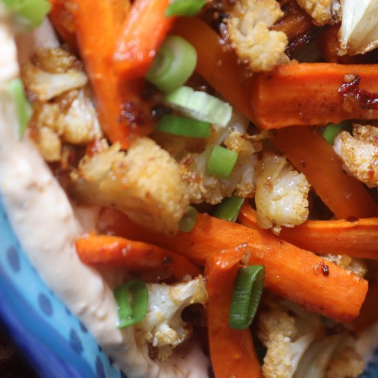 Spicy Maple Carrots and Cauliflower