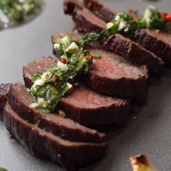 Grilled Lamb Loin with Chimichurri