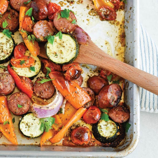 Sausage and Vegetables Sheet Pan