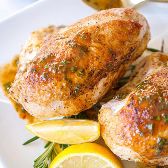 Pan Roasted Split Chicken Breasts