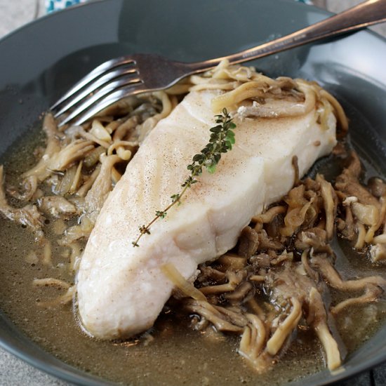 Eric Ripert’s Halibut and Mushrooms