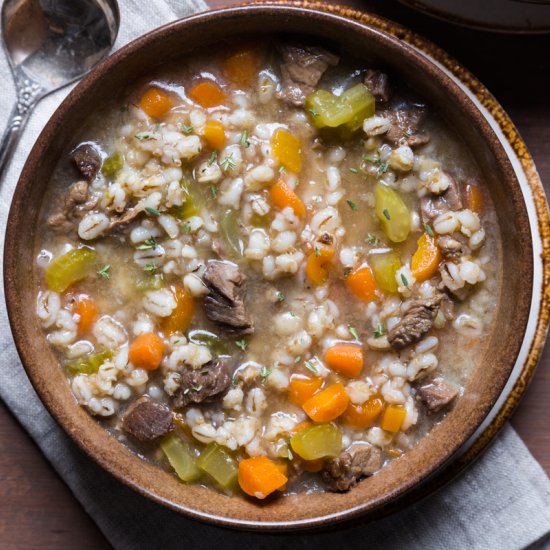 Easy Beef Barley Soup