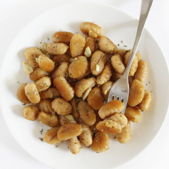 Vegan Brown Butter Garlic Gnocchi