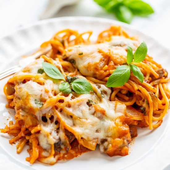 Loaded Vegetable Spaghetti Bake