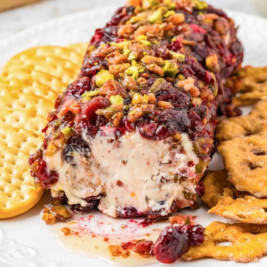 Pistachio Cranberry Cheese Log