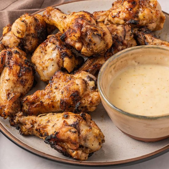 Grilled lemon pepper wings