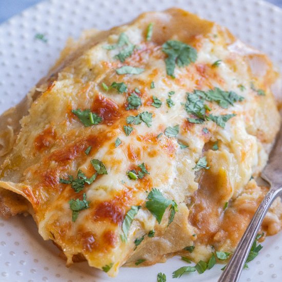 Green Chile Potato Enchiladas