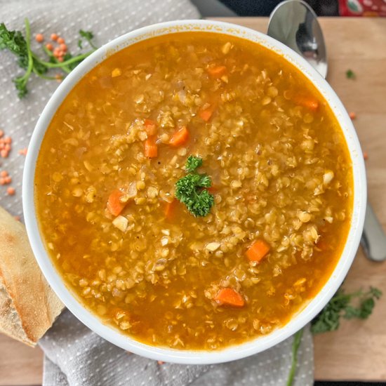 COZY Red Lentil Soup