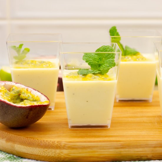 Passion fruit posset