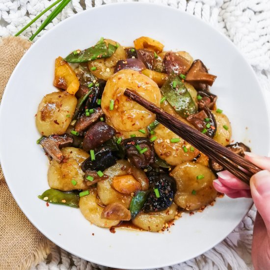 Mushroom Shaped Potato Noodles