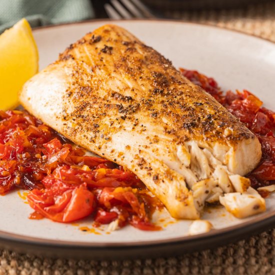 Broiled Mahi Mahi with Tomato Relis