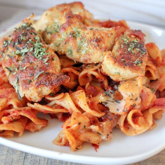 Cheesy Italian Chicken Pasta Bake