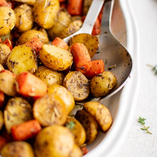 Roasted Potatoes and Carrots