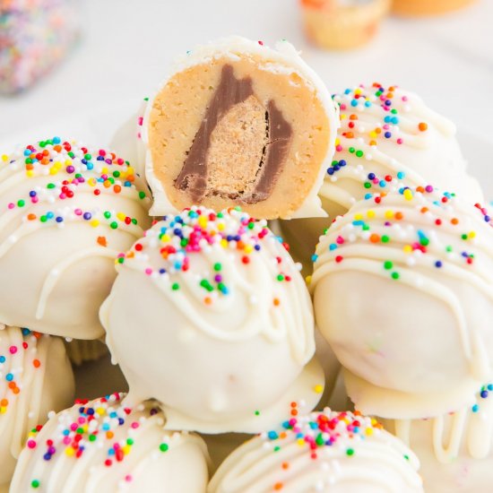 Peanut Butter Cup Stuffed Truffles